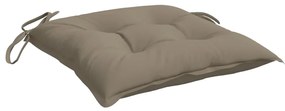 Almofadões de cadeira 2 pcs tecido oxford cinza-acastanhado