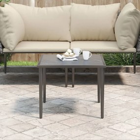 Mesa de jardim 48x48x37 cm aço cinzento