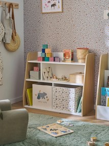 Móvel de arrumação para livros e brinquedos YEL branco