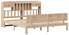 Cama com estante sem colchão 180x200 cm pinho maciço
