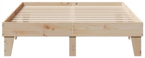 Cama sem colchão 140x190 cm madeira de pinho maciça