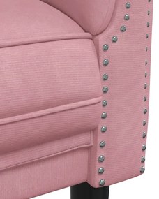 2 pcs conjunto de sofás veludo rosa