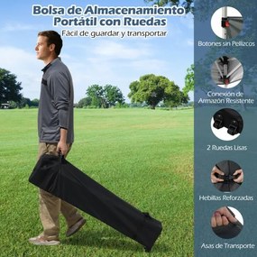 Tenda Jardim pop up 300 X 300 CM com 2 Paredes Laterais com Bolsa , 4 Sacos de areia 8 Estacas 4 Ancoras feiras, festas, eventos Cinzento