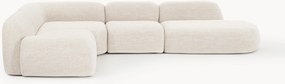 Sofá de canto modular XL em bouclé com chaise longue Wolke