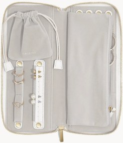 Estojo de joias de viagem Pebble White