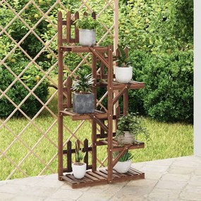 362873 vidaXL Suporte de plantas 60x25x130 cm madeira de abeto maciça