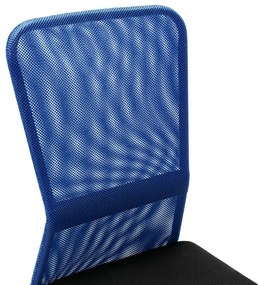Cadeira de escritório 44x52x100 cm tecido de malha preto e azul