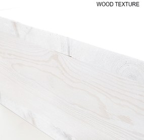 Prateleira Decorativa de Madeira Wr047 – Branco e Preto – 22x30x14 cm