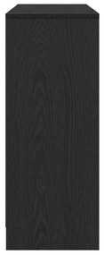 Buffet vidaXL Preto Carvalho 102x33x75 cm Madeira de engenharia