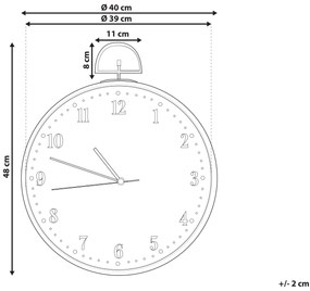Relógio de parede castanho claro 40 cm OPFIKON Beliani