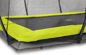 Trampolim retangular de solo Silhouette 244 x 366 cm com rede de segurança - verde