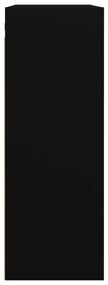 Armário de parede suspenso 69,5x32,5x90 cm preto