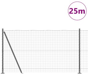 Cerca Euro com 13 Postes Flangeados 1.2x25 m em Aço Galvanizado