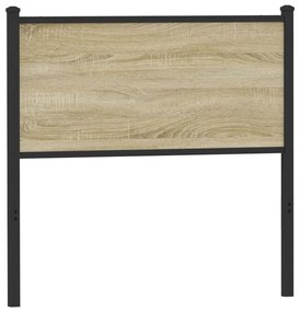 vidaXL Cabeceira de cama 80cm derivados de madeira/aço carvalho sonoma