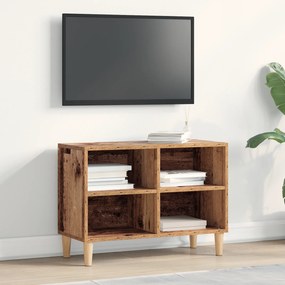 vidaXL Armário de TV com Pernas de Madeira Madeira Antiga 69,5 x 30 x 50 cm