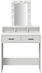 Mesa de Maquilhagem com Luzes LED Brancas 79x41x140 cm