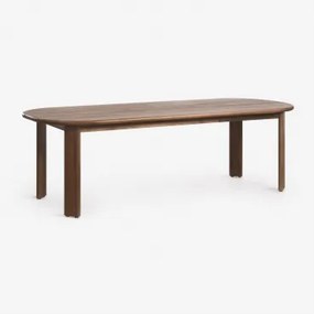 Oval Dining Table In Acacia Wood Uleno Castanho-acácia Escuro - Sklum