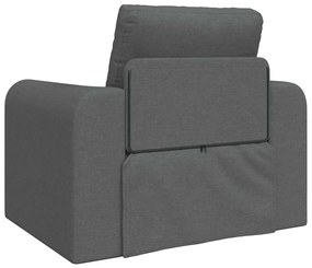 Sofá Cama 2-em-1 Cinza Escuro 98x71x83 cm Tecido