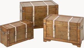 Baús de arrumação Antique, conjunto de 3