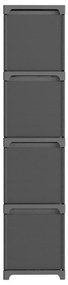 Unid. prateleiras 12 cubos c/ caixas 103x30x141 cm tecido cinza