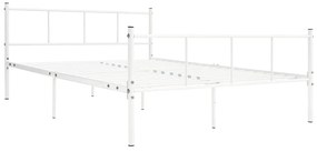 Estrutura de cama 120x200 cm metal branco