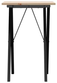 Mesa de jantar estrutura em X 50x50x75 cm pinho e aço