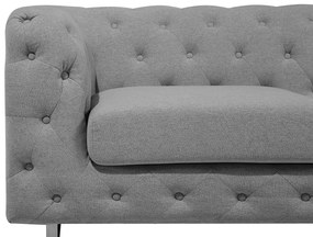 Sofá de 3 lugares em tecido cinzento claro VISSLAND Beliani