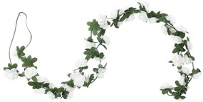 Grinaldas de flores de Natal 6 pcs 240 cm branco