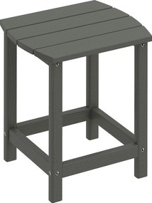 Outsunny Mesa de Jardim, Mesa de Varanda Resistente às Intempéries em HDPE, Mesa Exterior para Jantar e Camping para Jardim Terraço Varanda 48x37x46 cm Cinza | Aosom Portugal