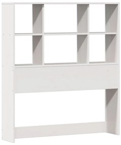 Cama com estante sem colchão 90x190 cm pinho maciço branco