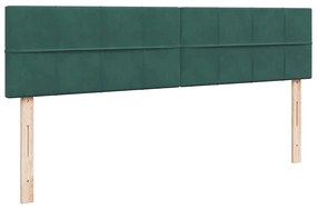 Estrutura de cama otomana com colchão verde escuro veludo