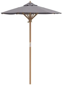 Guarda-sol de Jardim Cinza Escuro 150x210 cm Bambu