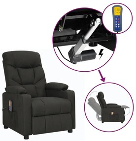 Poltrona de massagens elevatória tecido preto