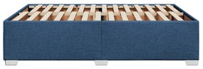 Estrutura de cama sem colchão 160x200 cm tecido azul