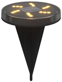 Luzes solares para exterior com espigões 12 pcs branco quente