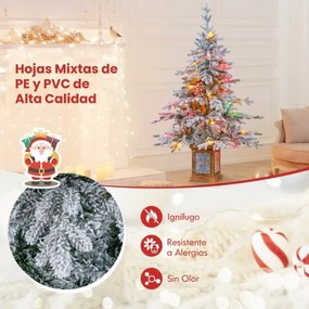 Árvore de Natal artificial pré-iluminadas 120 cm em vaso com 100 luzes 8 modos Temporizador 180 pontas de ramos Verde