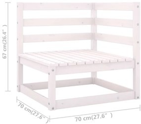 8 pcs conjunto lounge de jardim c/ almofadões pinho maciço