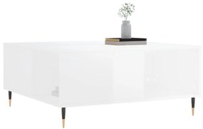 Mesa de centro 80x80x36,5 cm derivados madeira branco brilhante