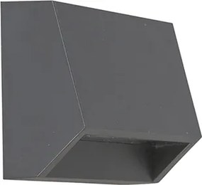 Candeeiro de parede exterior moderno cinzento escuro com LED IP54 - Sandstone 1