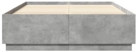 Estrutura de cama 160x200 cm derivados de madeira cinza cimento