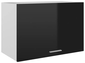 vidaXL Armário de parede “Lyon” 60x31x40 cm preto brilhante