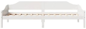 Estrutura de cama sem colchão 80x200 cm pinho maciço branco