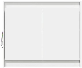 Aparador c/ luzes LED 72x34x61 cm derivados de madeira branco