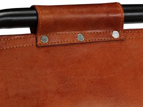 Conjunto de bar 3 pcs madeira recuperada + couro cabra genuíno