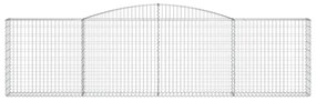 Cestos gabião arqueados 6pcs 400x30x100/120cm ferro galvanizado