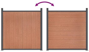 Painel de vedação 353x186 cm WPC castanho