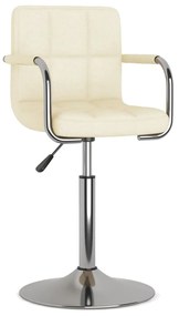 vidaXL Cadeira de jantar tecido cor creme