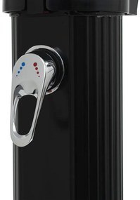 Chuveiro solar dobrável 214 cm 23 L preto