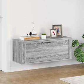 Sapateira de parede 100x35x38 cm derivados madeira cinza sonoma