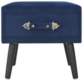 Mesa-de-cabeceira 40x35x40 cm veludo azul